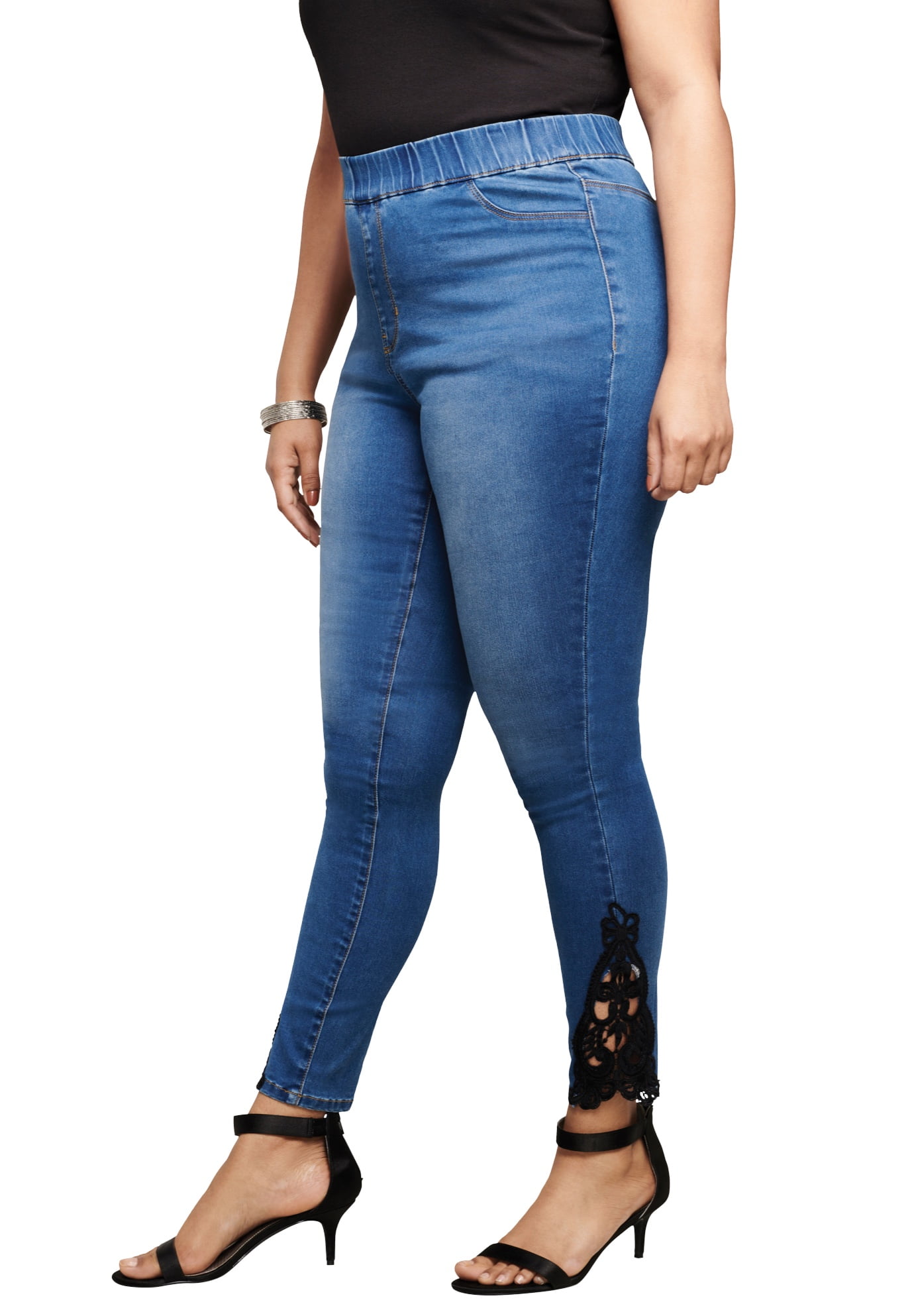 plus size denim leggings walmart