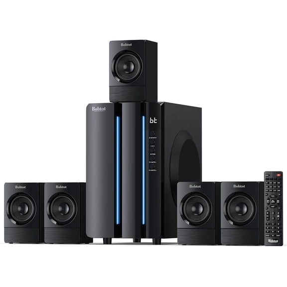 Surround Sound Systems Home Theater System - 800 Watts Peak Power 6.5" Subwoofer 5.1/2.1 Wired Stereo Speakers