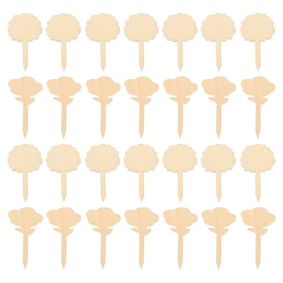 HLONK50Pcs Wood Plant Labels Plant Name Tags Gardening Supplies Plant Distinguish Labels