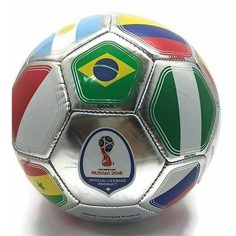 FIFA 2018 World Cup Russia Souvenir Soccer Ball Platinum Color size 5