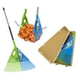 3 in 1 Leaf /Lawn Rake & Grabber with Telescopic Metal Handle