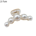 thumbnail image 2 of batmeuy Faux Pearls Decor Banana Hair Claw Clip Styling Barrette Accessory for Women, 2 of 2