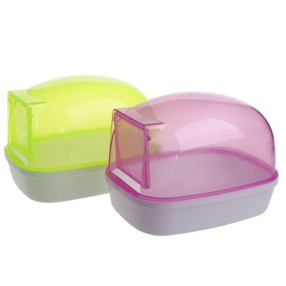 Tmboryuu Hamster Sand Bath Critters Shower Toilet Bed Sand Container Bathtub for Small Mice Hedgehog Squirrel Hamster Guinea Pig