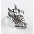 thumbnail image 3 of Fennco Styles Perched Owl Metal Napkin Rings, Set of 4 - Silver Animal Design Napkin Holders for Home Décor, Dining Table, Banquets, Family Gathering and Special Occasions, 3 of 6