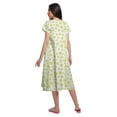 thumbnail image 2 of Moomaya Chemise de Nuit Imprimée à Manches Courtes pour Femmes Col en V en Coton, 2 of 5