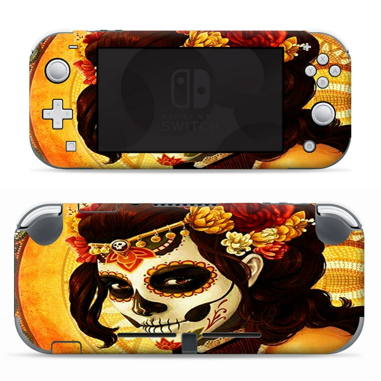 Nintendo Switch Lite Skins Decals Vinyl Wrap - decal stickers skins cover  -Skull Girl Dia de Los Muertos Paint