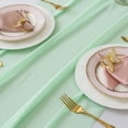 thumbnail image 4 of 6 Pieces Mint Chiffon Table Runner 12x118 Inches for Wedding Reception Rustic Birthday Party Decorations, 4 of 7