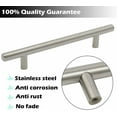 thumbnail image 5 of Lohoms 50 Pack 4 inches Stainless Steel T Bar, Kitchen Door Cabinet Handles Pull Knobs T Bar, Brushed Cupboard Drawer Pulls, 4", 5 of 9