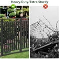 thumbnail image 4 of Petorldog Decorative Garden Fence Metal Dog Fence Outdoor for Yard, 110ft (L) x 40in (H), 42 Panels + 6 Gates, No Dig Fence for Patio | Black-Silver, 4 of 6