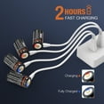 thumbnail image 5 of EBL 3 Volts CR123 16340 Rechargeable Batteries 4Pcs with Micro USB Cable for Arlo VMC3030 VMS3330 VMS3130 VMS3430 VMK3200 Wireless Security Cameras Flashlights, 5 of 7