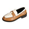 thumbnail image 2 of EliteGoogv Womens Tassel Loafers Low Heel Slip On Comfortable Walking Shoes For Women Casual Daily Footwear US:6.5, 2 of 9