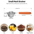 thumbnail image 3 of U-Taste Small Fine Mesh Strainer: 18/8 Stainless Steel 3.35in 30 Mesh Kitchen Food Sieve with Sturdy Riveted Silicone Handle, Heavy Duty Deep Handheld Metal Colander for Tea, Juice (Orange), 3 of 10