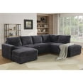 thumbnail image 6 of Kingway Oversized Corduroy  L Shaped Sectional Sofa Couch  For Living Room, 6 of 7