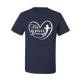 thumbnail image 2 of Wild Bobby His Grace Is Enough Heart Inspirational/Christian Men Graphic Tee, Navy, X-Large, 2 of 5