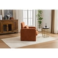thumbnail image 5 of Leumius Modern Accent Chair, Contemporary Boucle Fabric Accent Armchair Comfy Upholstered Leisure Single Sofa Chair for Living Room Bedroom Apartment Office Orange, 5 of 9