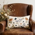thumbnail image 4 of Vwrxbz Spring Floral Embroidered Pillowcase 19.6x11.8 Inch Flower Pattern Decorative Cushion Cover Easter Home Decor, 4 of 9