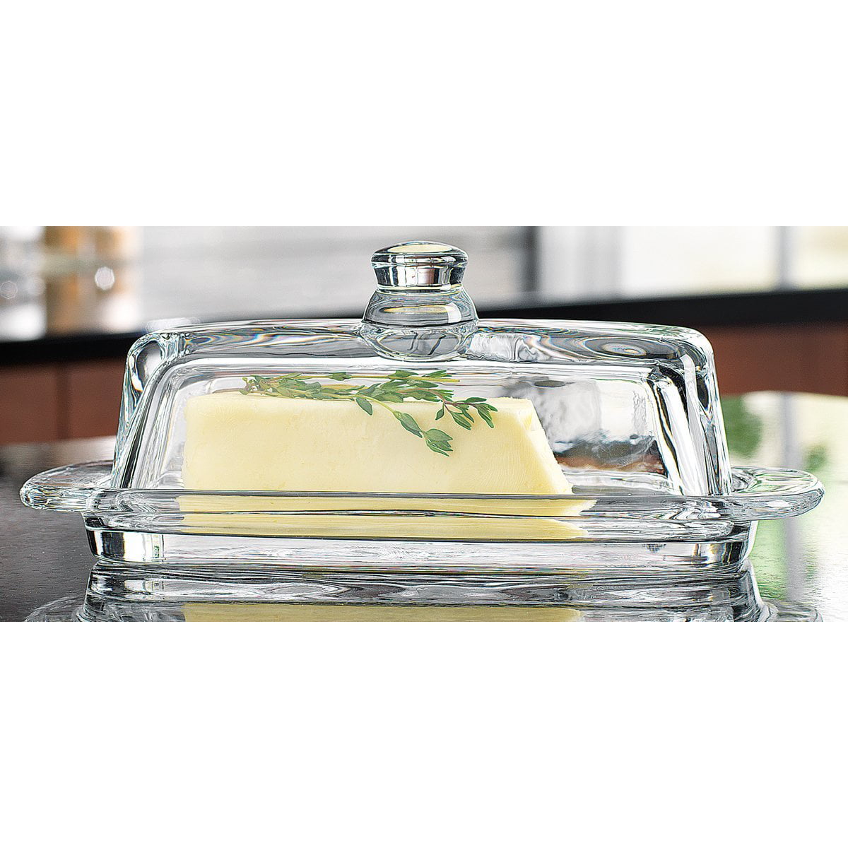 Home Essentials & Beyond 8965 Tablesetter Butter Dish with Knob 
