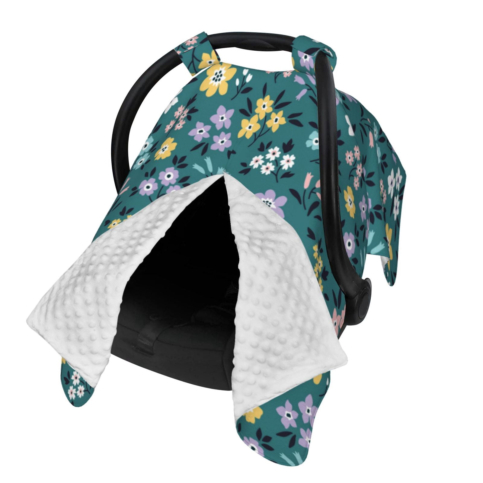 Naloa Floral Baby Car Seat Cover, Breathable Baby Carrier Cover, Multiuse Baby Carrier Cover & Nursing Breastfeeding Cover