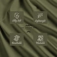 thumbnail image 4 of 100% Pima Cotton Olympic-Queen Size 4-PCs Sheet Set (Solid, Moss) Fits 23-26â€ Deep Pocket, 600 Series Sateen Weave, 4 of 5