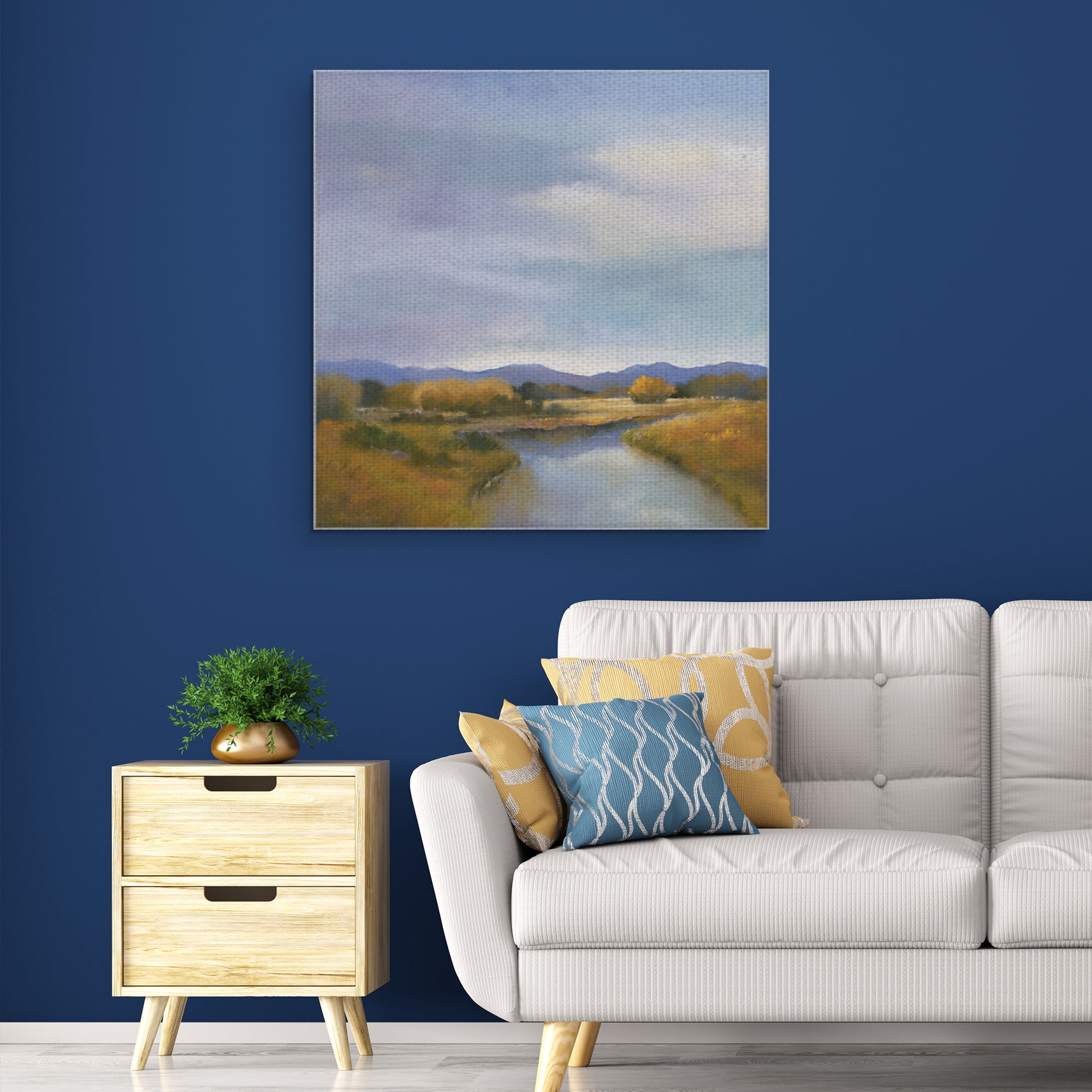 Masterpiece Art Gallery Riverside By Teri Jonas Canvas Art Print 30" x 30"