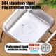 thumbnail image 5 of Plato doble para gato de acero inoxidable | Comedor de comida y agua antideslizante de metal 304, protección de columna inclinada, fácil de limpiar, anti-golpeteo, negro/blanco/azul,, 5 of 6