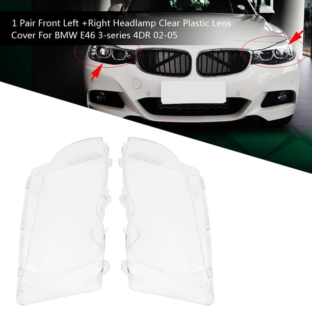 Cubierta De Lente De Faro Izquierdo + Derecho Cubierta De Lente De Plástico Transparente Frontal Izquierdo + Cubierta De Lente De Faro Derecho Para Bmw 1 Par De Lentes De Anggrek Otros Vehículos
