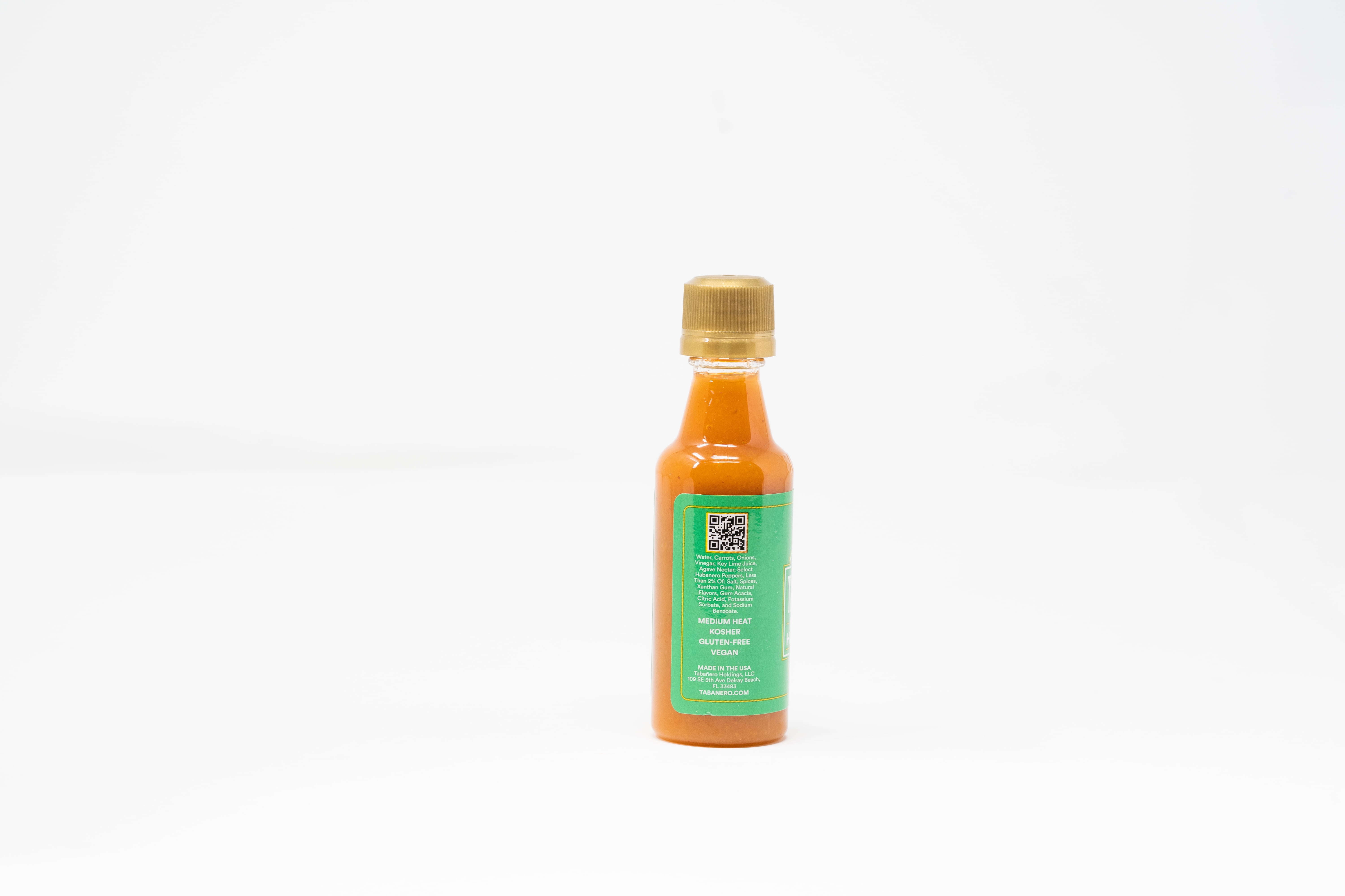 (5 pack) Tabanero Key Lime Habanero Hot Sauce - 1.7 oz Mini Bottle