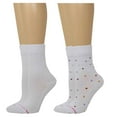 thumbnail image 5 of Women's Dr. Motion 2-Pack Multi Dot Comfort Top Crew Socks Color: White Dots Size: N/A, 5 of 5