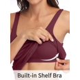 thumbnail image 4 of Women's Cotton Camisole With Shelf Bra Wider Adjustable Straps Basic Tank Tops High quality, 4 of 5
