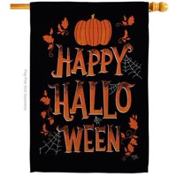 Breeze Decor H112099-BO Halloween Night House Flag Fall 28 x 40 in. Double-Sided Decorative Vertical Flags for Decoration Banner Garden Yard Gift