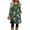 Green, variant on EANJE Christmas Womens Dress Christmas Print Crew Neck Tunic Midi Dresses Long Sleeve Curved Split Hem Swing Dresses Lightweight Cozy Winter Holiday Wear Clothes with Pockets Green XL