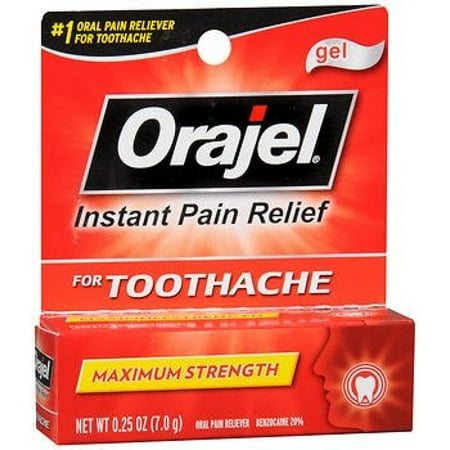 Orajel 3X Medicated for Toothache & Gum Gel (Pack of 5)