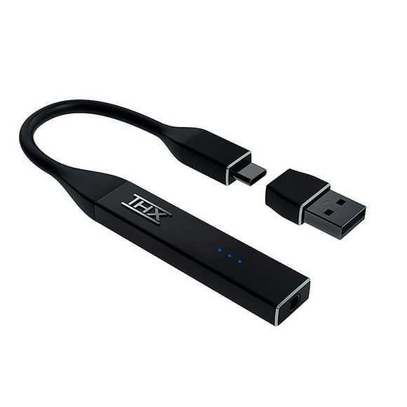 Graflsoa Razer THX Onyx Portable DAC Amplifier with High-Fidelity Audio, MQA Support, and Magnetic Cable Management for USB-C/USB Devices