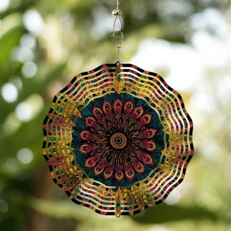 HELLOYOUNG Wind Chimes for Outside 10 Inch Outdoor Garden Decor Wind Spinner with 360 Rotating Hook Artistic Balcony Chime Creative Gift Ideas for Home