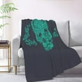 thumbnail image 2 of XMXT Throw Blankets, Star Skull Rose Pattern Bed Blanket for Bedroom Sofa, 50 x 70 inches Gray, 2 of 9