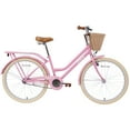 thumbnail image 2 of imerelez 24 inch Girls Cruiser Bike Light Pink, Single Speed with Basket & Anti-Skid Tires, Steel Frame for Casual Riding, 2 of 9
