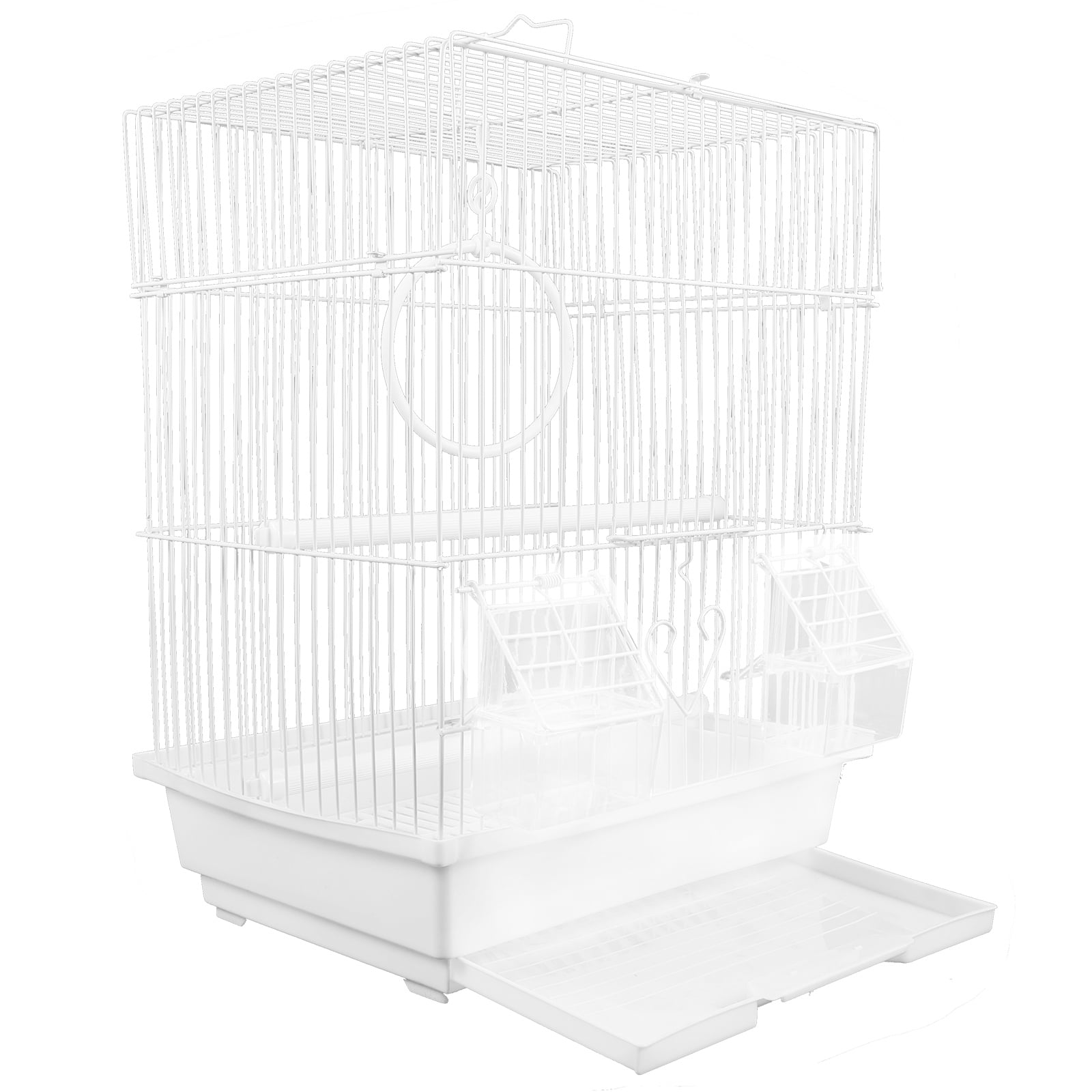 QIFULL 1Set Outdoor Wire Pet Bird Cage Metal Carrier for Comfortable Parrot Travel