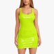 thumbnail image 2 of Gibobby Vestidos Casuales para Mujer Moda mujer sólido cuello en U sin mangas cuero Mini bolso Hip Night Club vestido(Verde,XL), 2 of 5