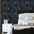thumbnail image 2 of Gothic Peel and Stick Wallpaper Ornate Gothic Archway Dark Floral Weathered Stone Wall Wall Mural 23.6in x 9.8ft Self Adhesive Removable Wall Paper Renter Friendly Wallpaper for Bedroom Cabinets, 2 of 8