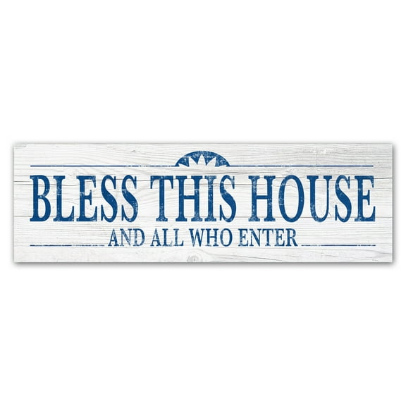 Trademark Fine Art ALI Chris Bless This House Canvas Wall Art - 8x24