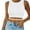 White, variant on AherBiu Crop Tops for Women Cutout Hem Cute Tank Ladies Shirts Crewneck Sleeveless Slim Fitted Stretch Going out Tops