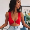 thumbnail image 5 of Verano nueva cintura expuesta cuello en V pecho círculo pequeño chaleco femenino Zhivalor BST3013525-2, 5 of 5