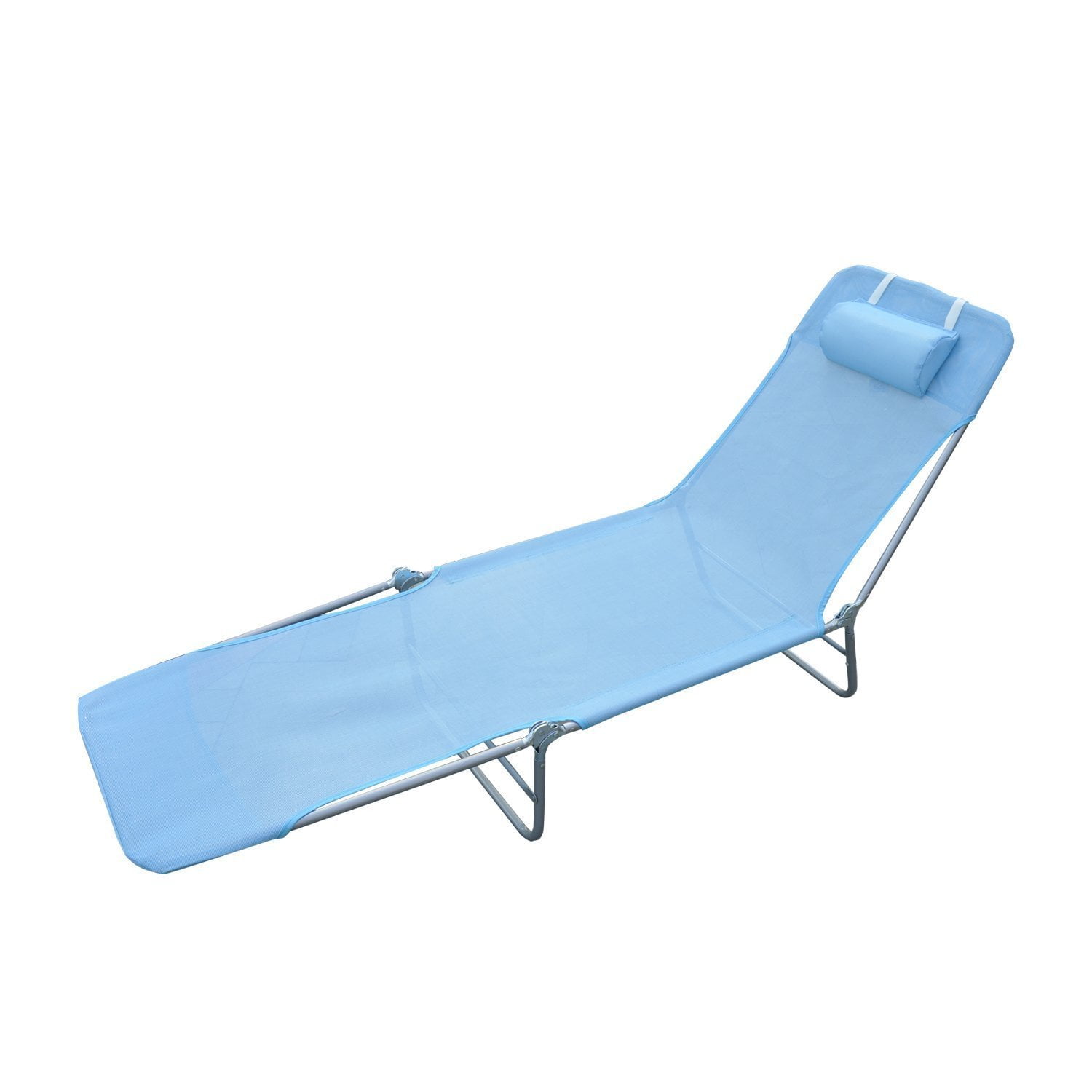 Adjustable Back Relaxer Sun Bed Garden Lounger Recliner Chair Furniture Blue Walmart Canada
