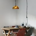 thumbnail image 3 of Kiven Plug in Pendant Light,Classic Hanging Light with Glass Lampshade and Decorated Chain,Dimmable, E26 Socket(Bulb Not Included), 3 of 7