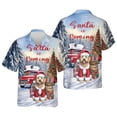 thumbnail image 3 of Santa is Coming Goldendoodle Merry Christmas Xmas Noel Truck Tree Hawaiian Shirt Breathable Summer Unisex Merch Doodle Dog Lover Gifts Idea - 02023, 3 of 6