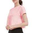 thumbnail image 1 of cfhntfmh Gym Tops for Women Short Sleeve Shirts Round Neck Crop Tops Basic T-Shirt Athletic Workout Tops, 1 of 3