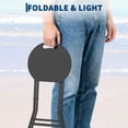 thumbnail image 6 of Wisykoke Folding Stool, Backless 18" Stool, Portable Bar Stool with Handle, Anti-Slip Feet, 600 lbs Capacity, for Bar Kitchen Home Indoor and Outdoor Use, 6 of 8
