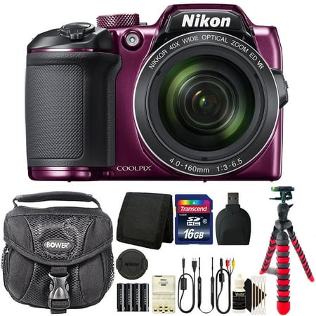 Nikon Coolpix B500 16MP Point and Shoot Digital Camera Red + 32GB Accessory Kit