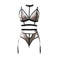 thumbnail image 4 of Gibobby Conjunto ropa interior mujer Conjunto De Lencería Erótica Cuello V Lencería erótica Sexy para Mujer, Vestido de Piel Sexy y Casual, Mujer Sexy(Beige, XG), 4 of 5
