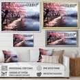 thumbnail image 5 of Designart "Sunset Glow Over Mount Kinabalu in Malaysia III" Extra Large Landscapes Framed Wall Art - Country Pink Mountains Lake Living Room Framed Canvas Art, 5 of 7